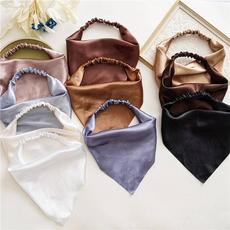 Women Solid Hair Scarf Scrunchies