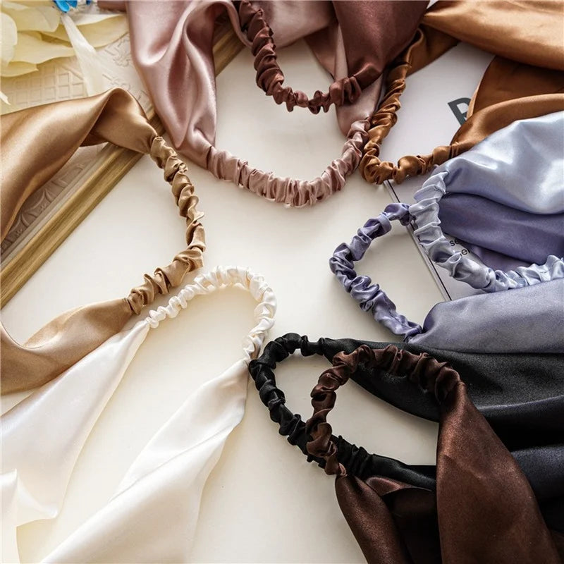 Women Solid Hair Scarf Scrunchies