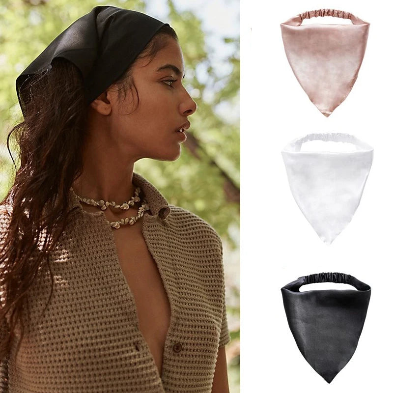 Women Solid Hair Scarf Scrunchies
