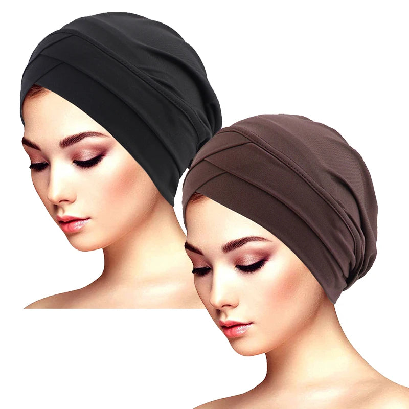 Women cross muslim hijab inner hat