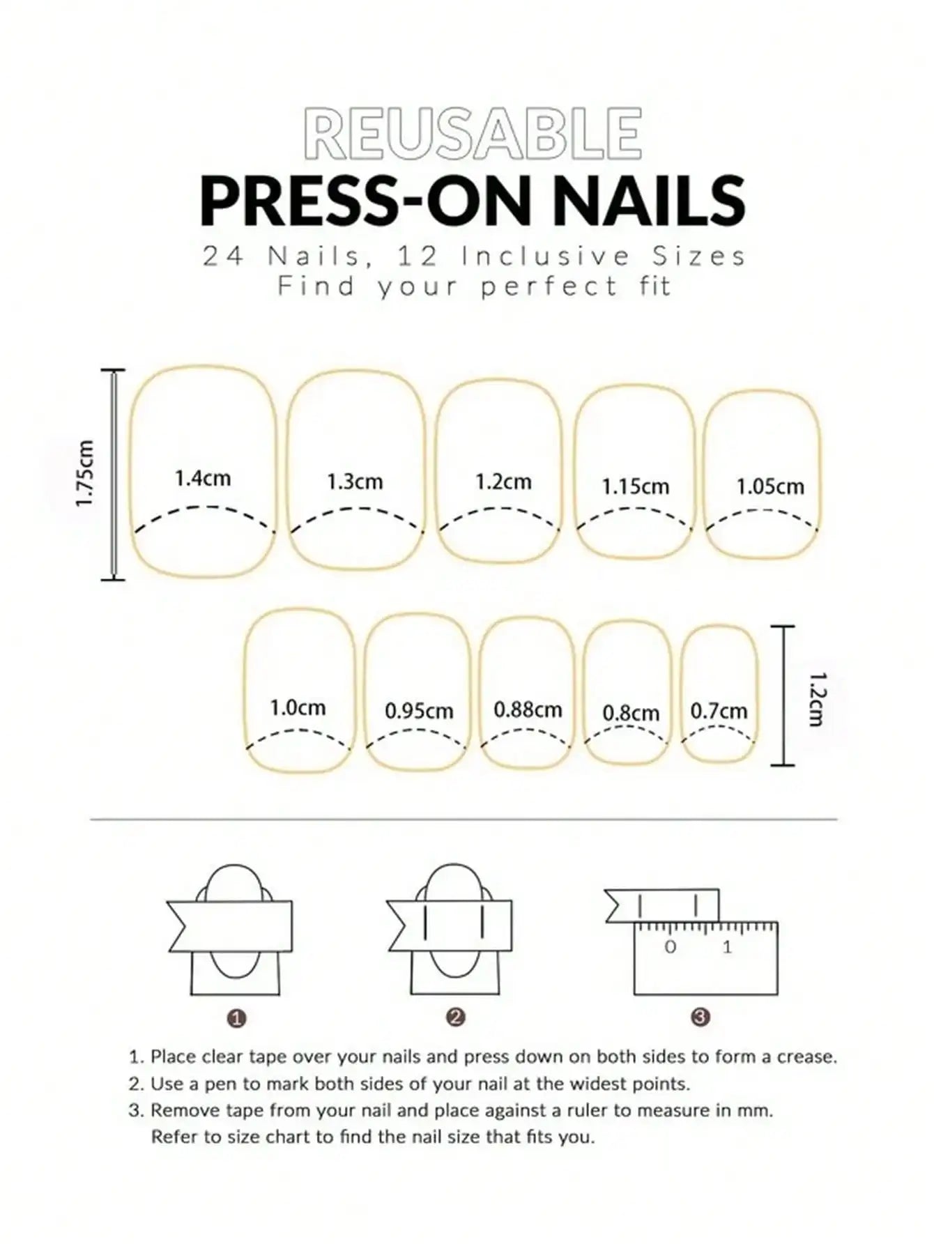 short square fake nails for women