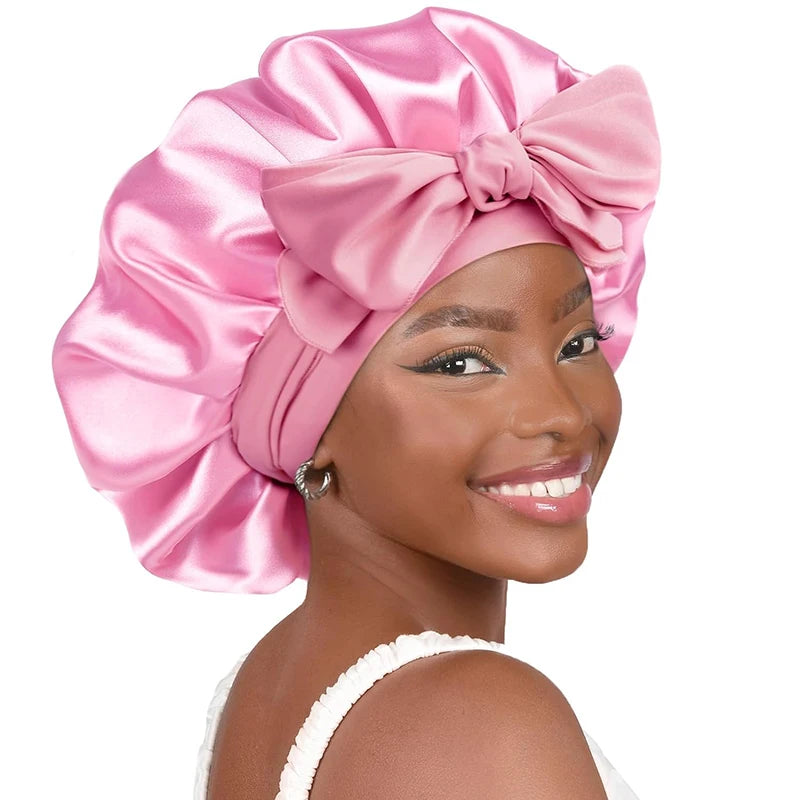 New Satin Solid Sleeping Hat