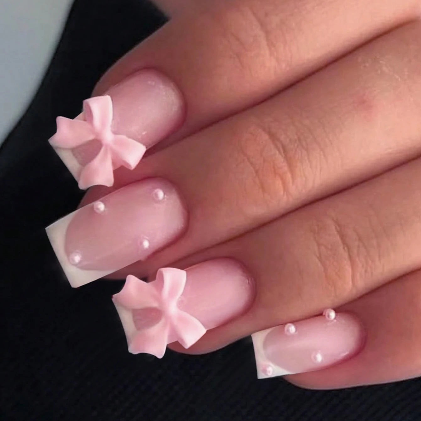 short square fake nails for women
