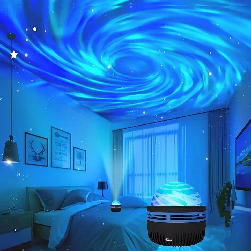Galaxy Projector, Water Ocean Wave Projector For Bedroom Night Light  Room Decor