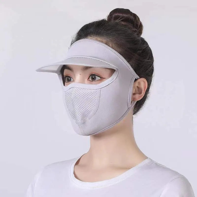 Ice Silk Mask for Outdoor Cycling UV Protection Breathable Face Cover
