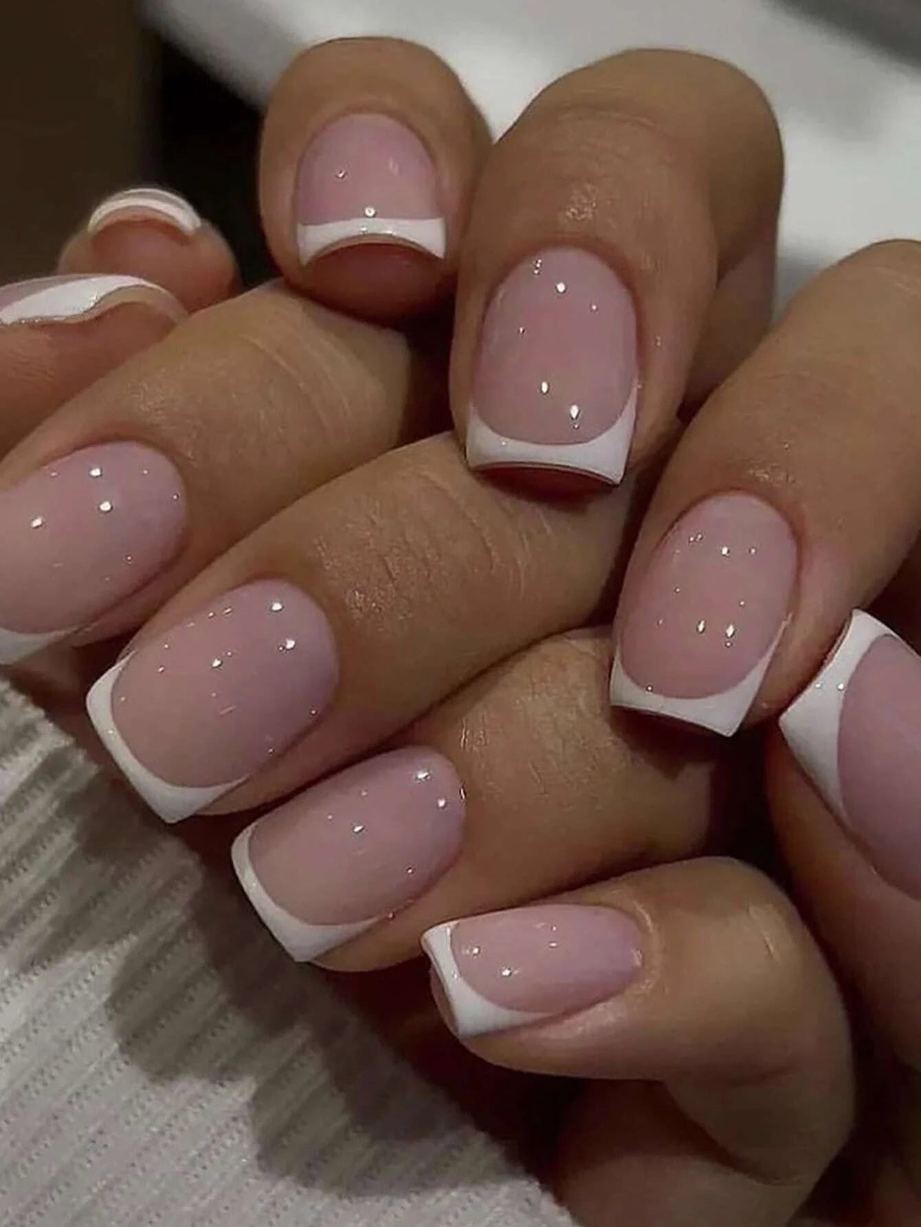 short square fake nails for women