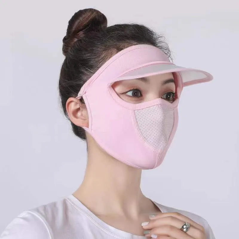 Ice Silk Mask for Outdoor Cycling UV Protection Breathable Face Cover