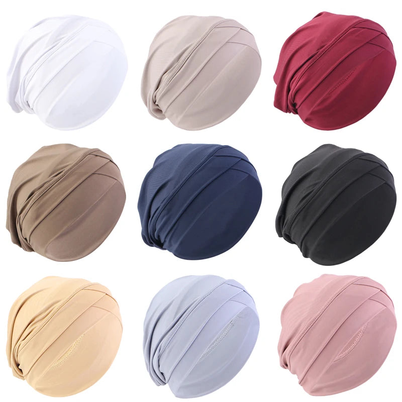 Women cross muslim hijab inner hat