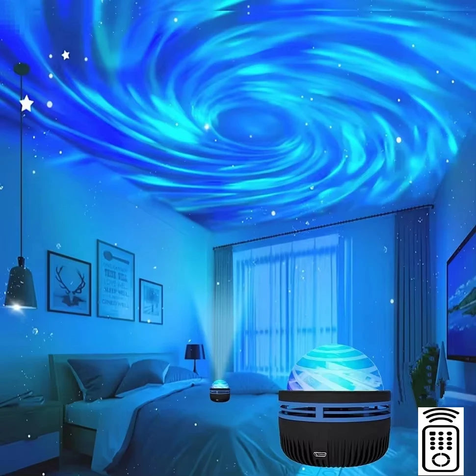 Galaxy Projector, Water Ocean Wave Projector For Bedroom Night Light  Room Decor