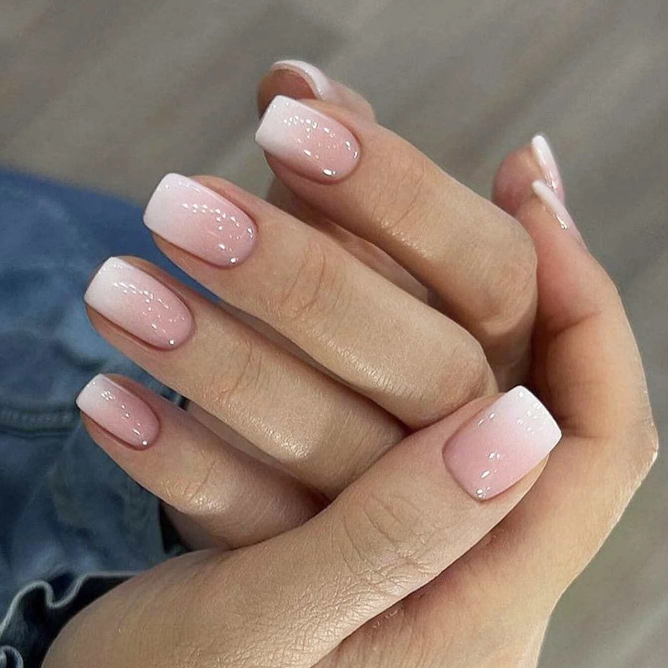short square fake nails for women