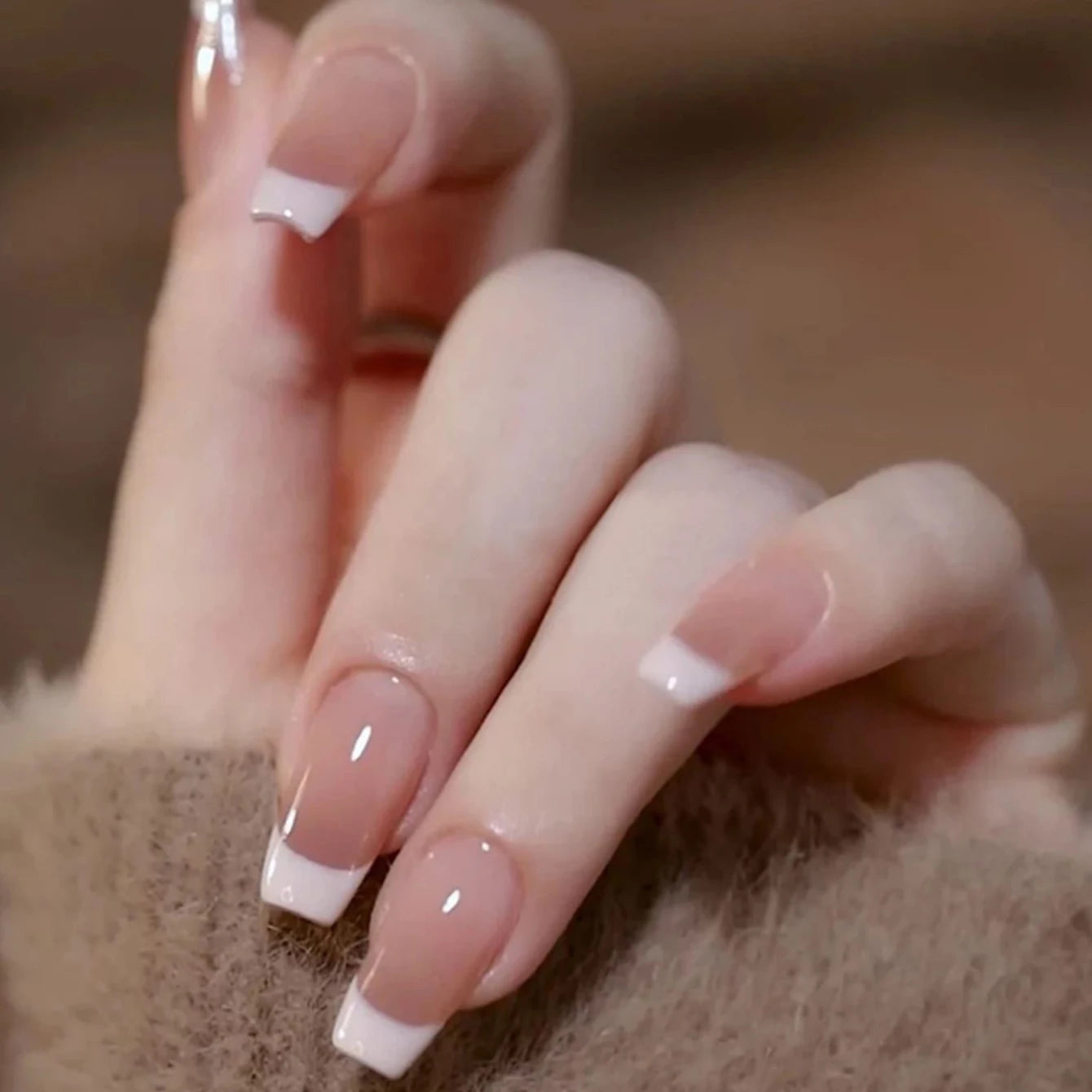 short square fake nails for women