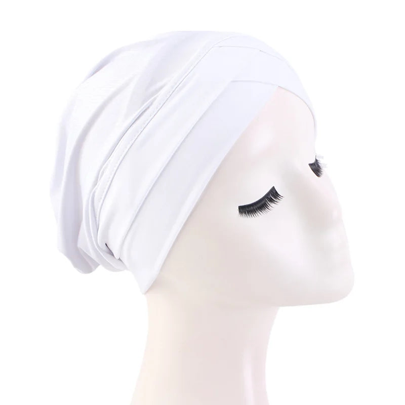 Women cross muslim hijab inner hat