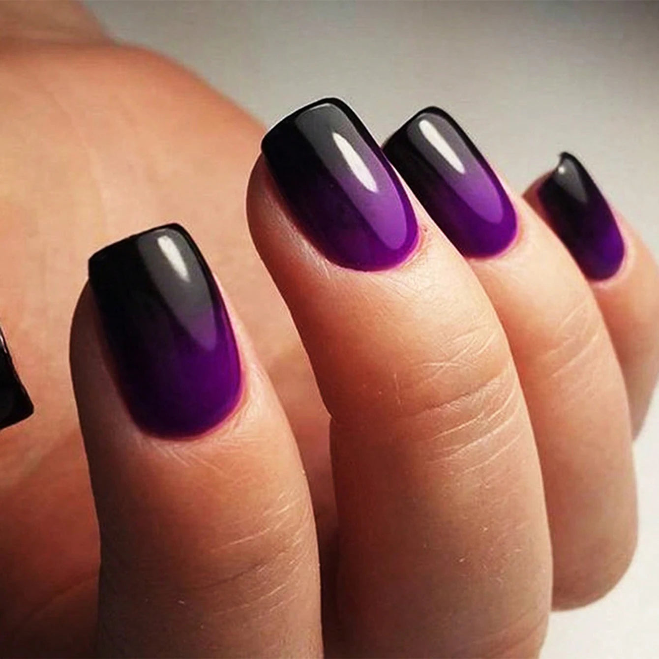 short square fake nails for women