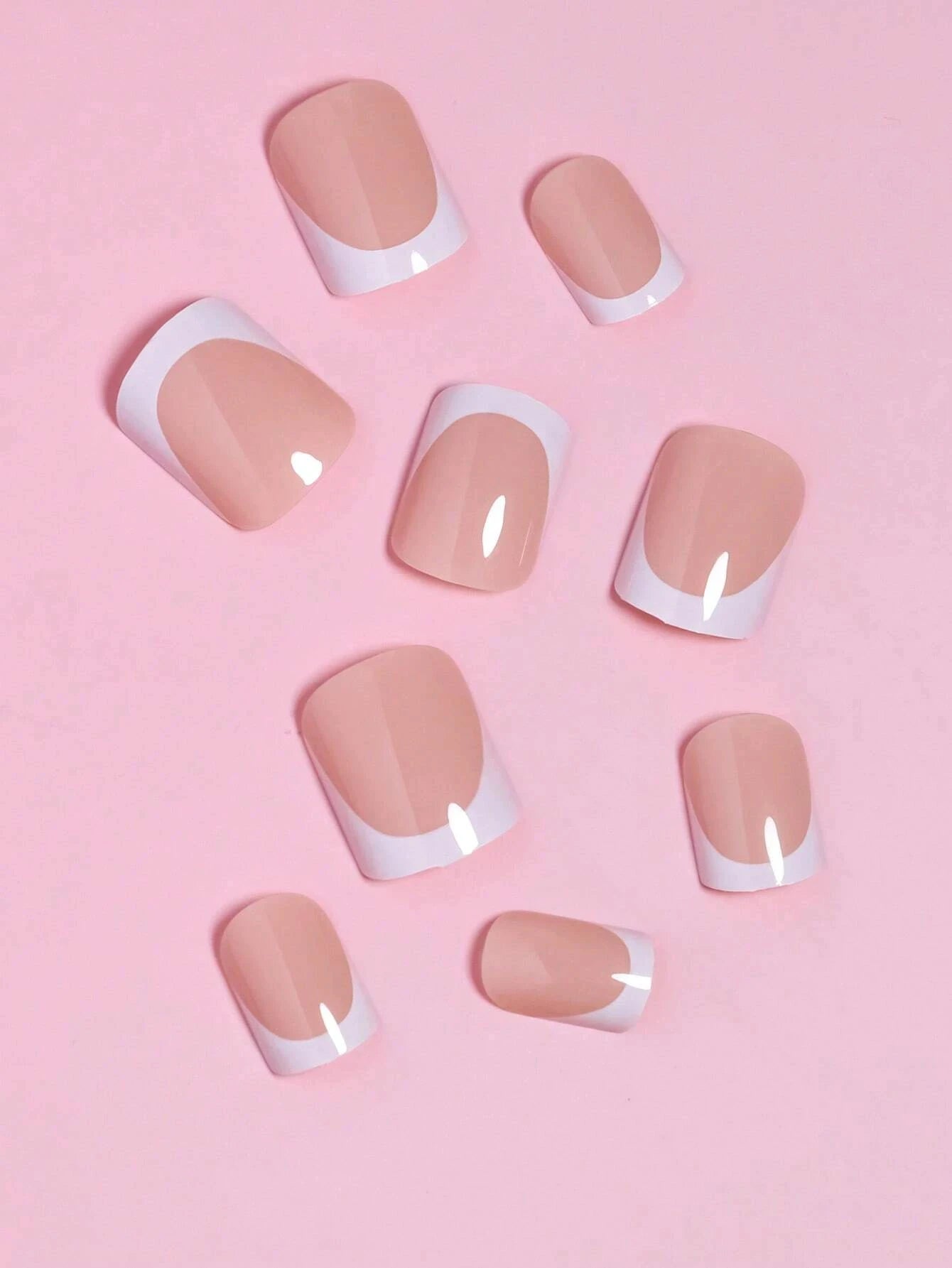 short square fake nails for women