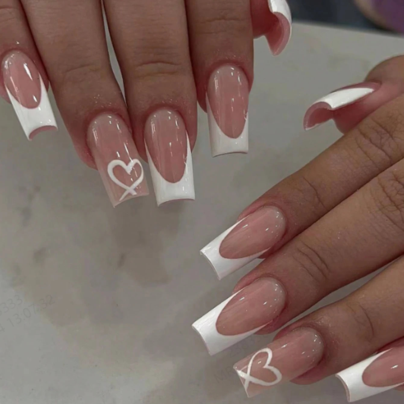 short square fake nails for women