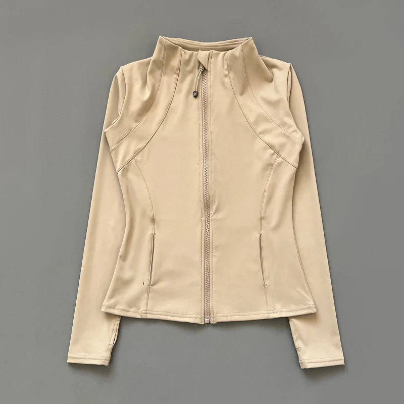 Collar Fitness Jacket For Women