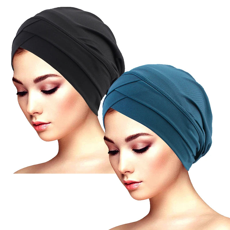 Women cross muslim hijab inner hat