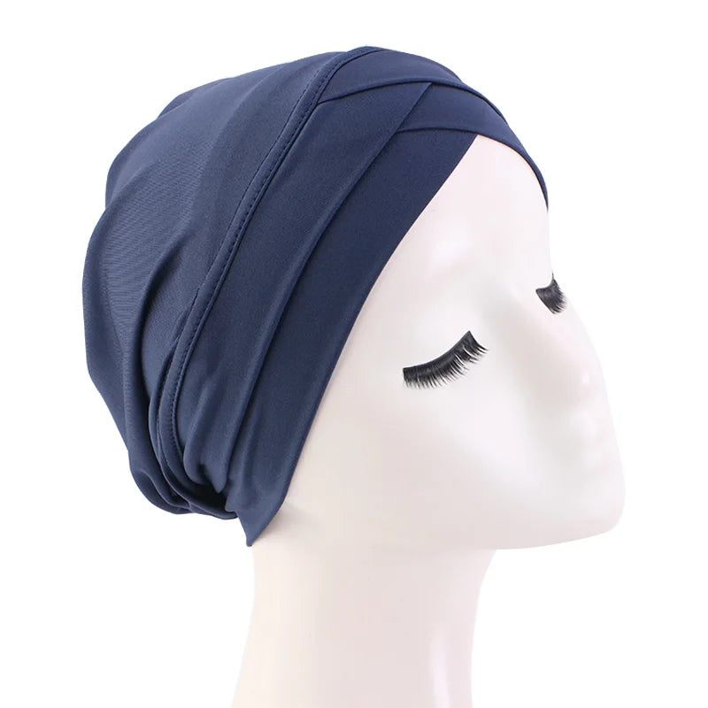 Women cross muslim hijab inner hat