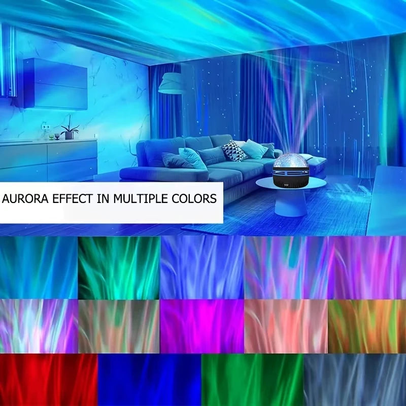 Galaxy Projector, Water Ocean Wave Projector For Bedroom Night Light  Room Decor