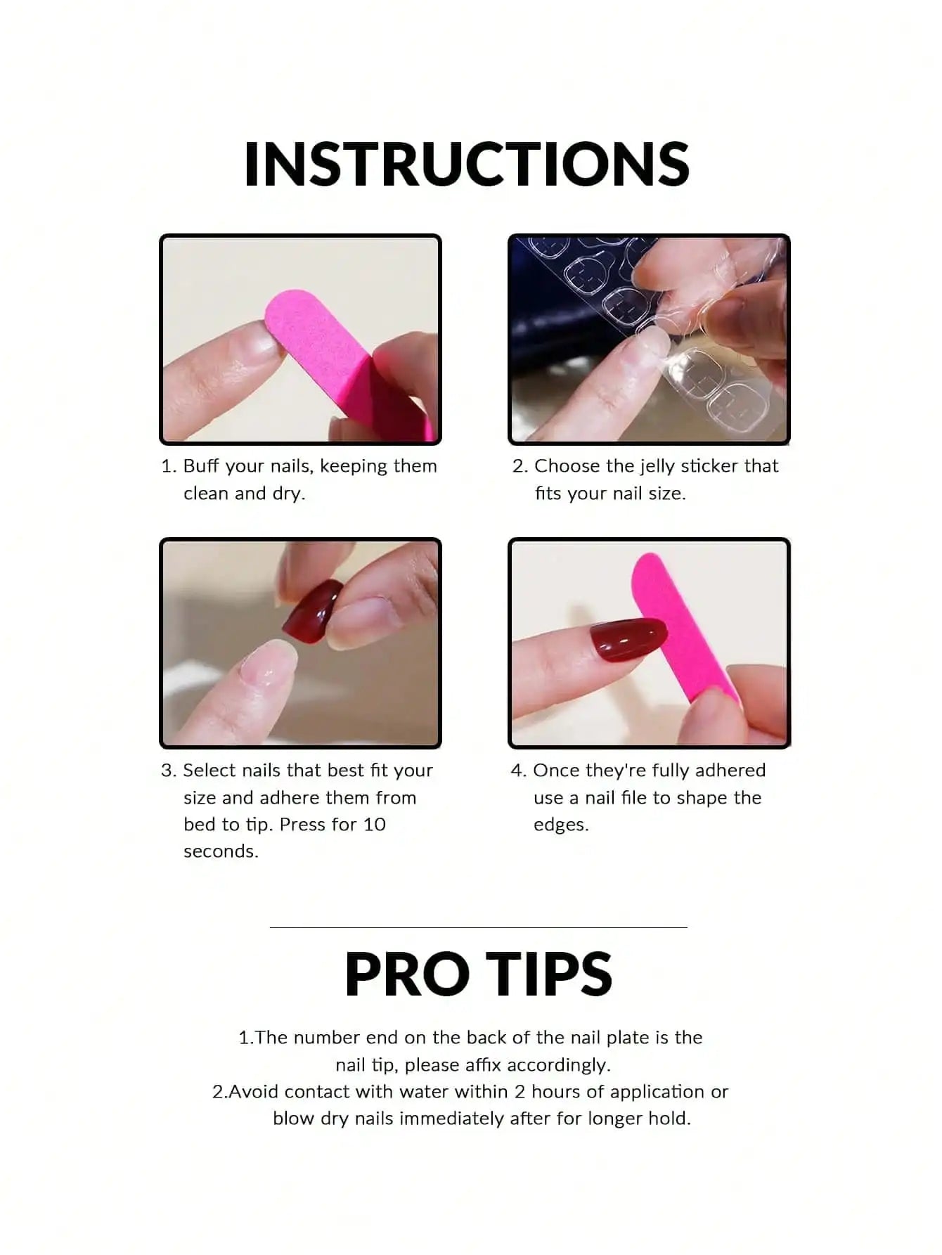 short square fake nails for women