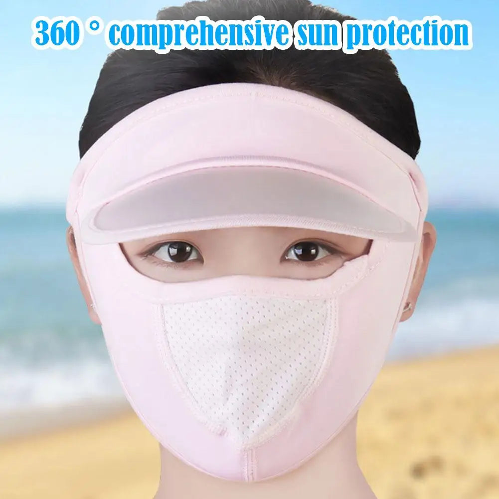 Ice Silk Mask for Outdoor Cycling UV Protection Breathable Face Cover