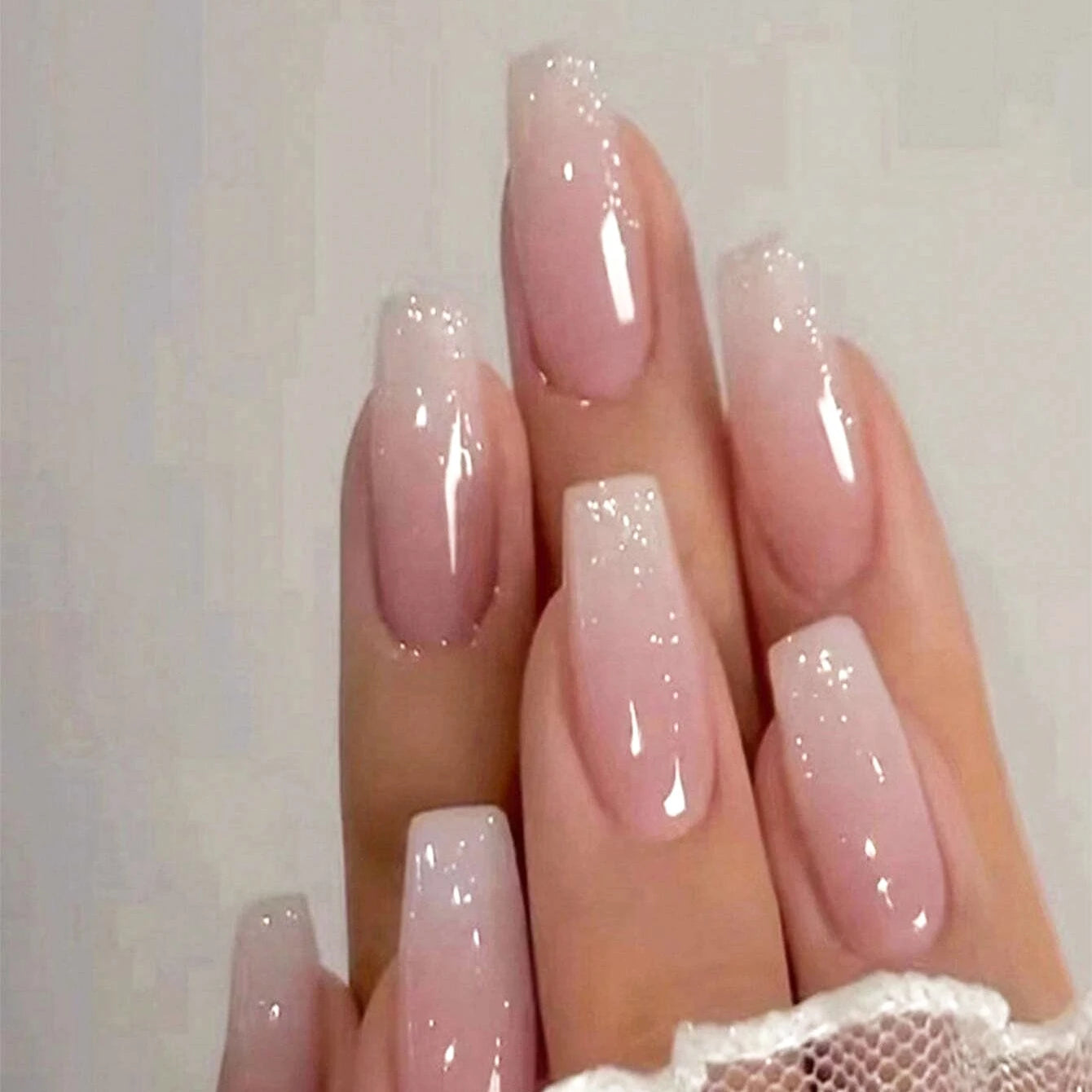 short square fake nails for women