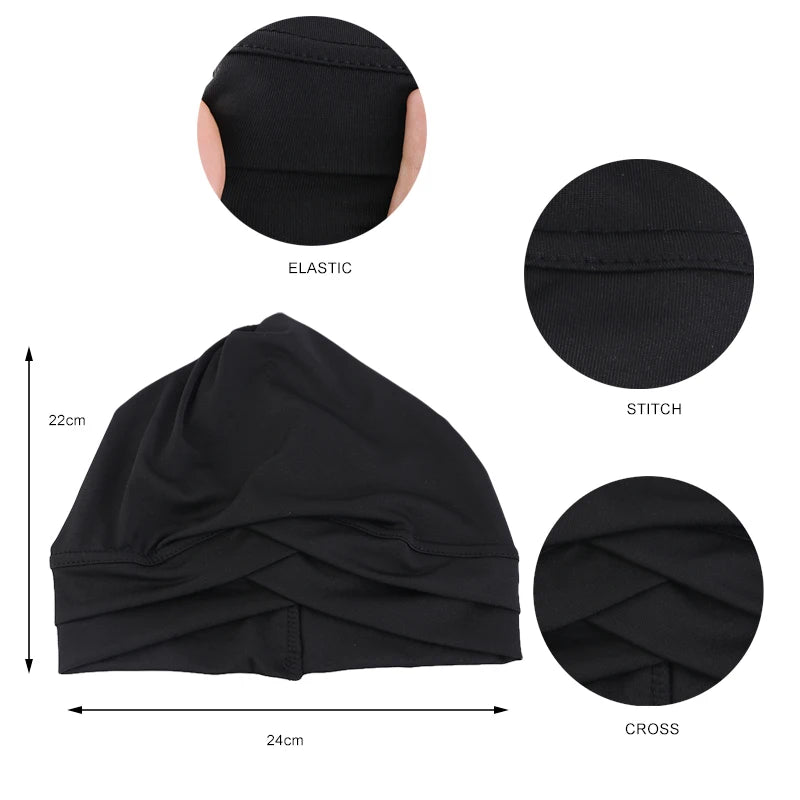 Women cross muslim hijab inner hat