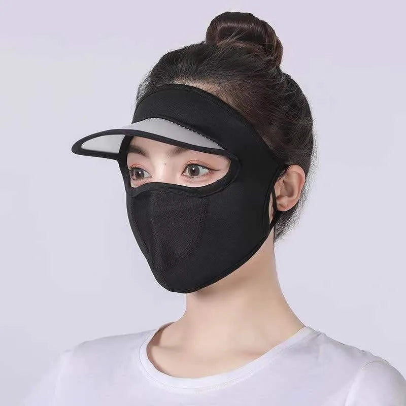 Ice Silk Mask for Outdoor Cycling UV Protection Breathable Face Cover