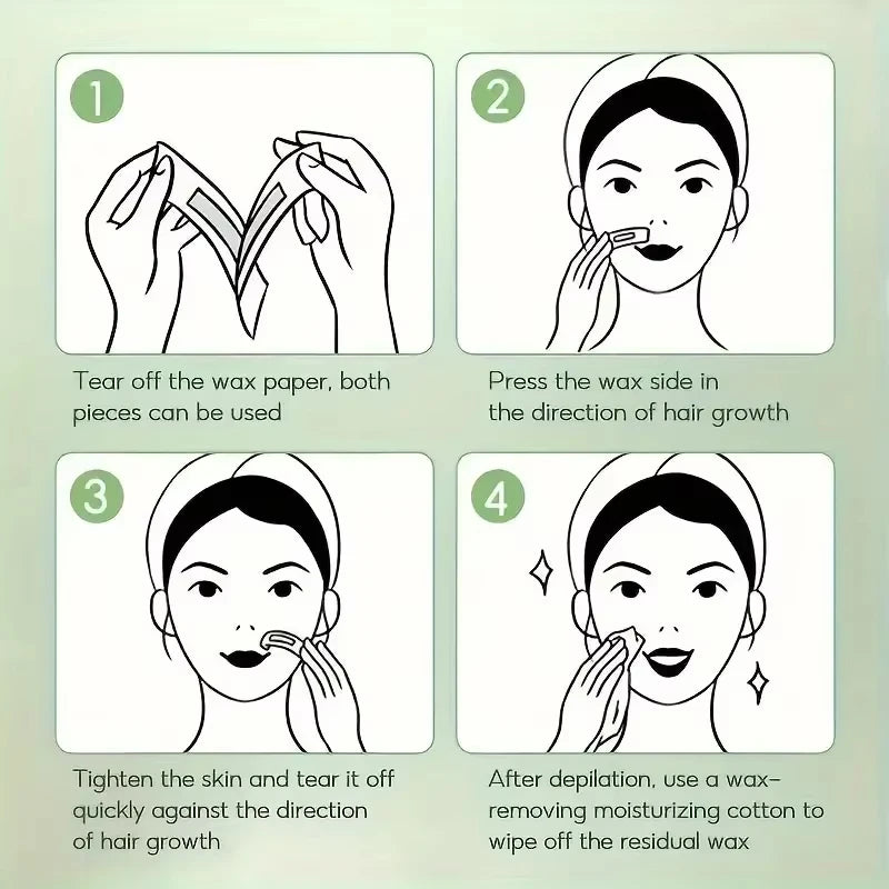Depilatory Wax Strips Hair Removal Wax