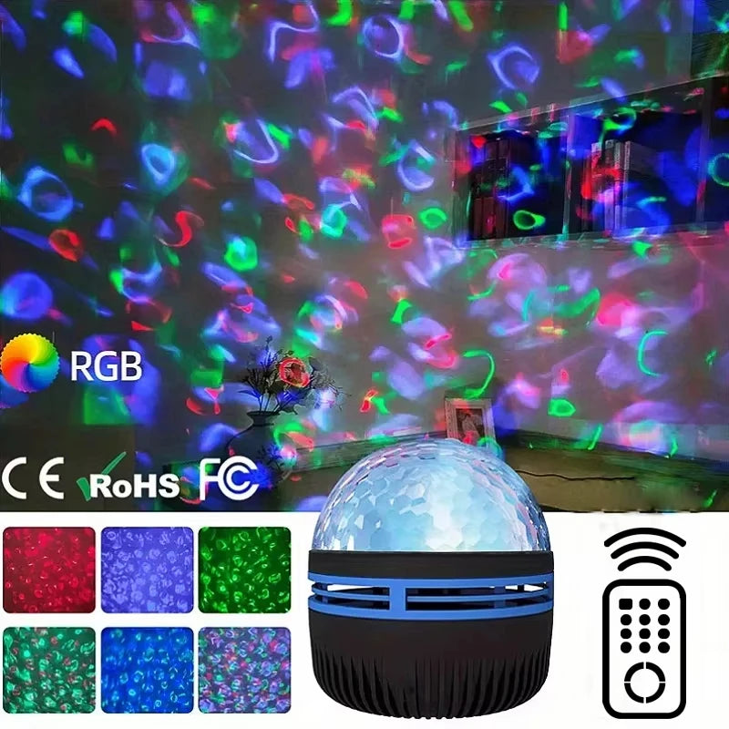 Galaxy Projector, Water Ocean Wave Projector For Bedroom Night Light  Room Decor