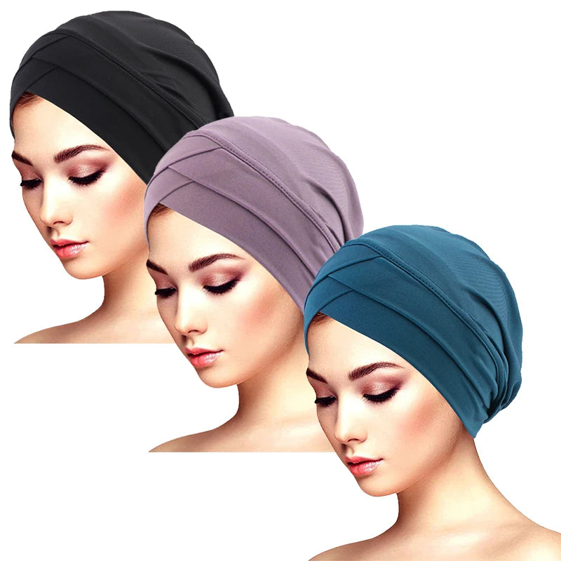 Women cross muslim hijab inner hat
