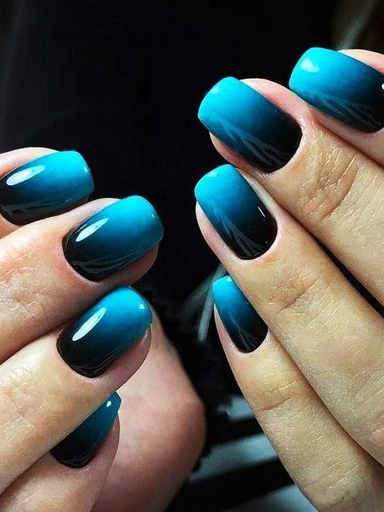 short square fake nails for women