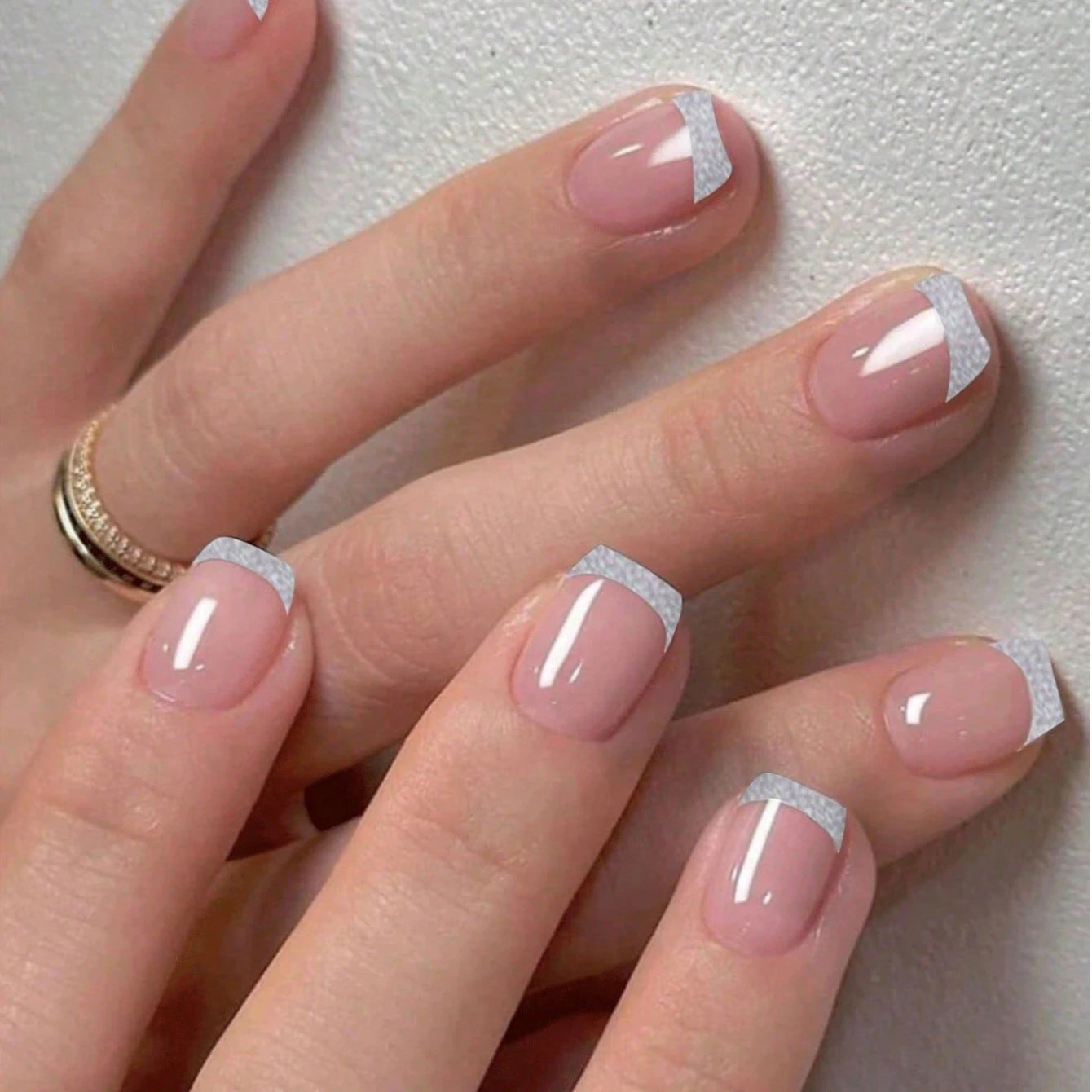 short square fake nails for women