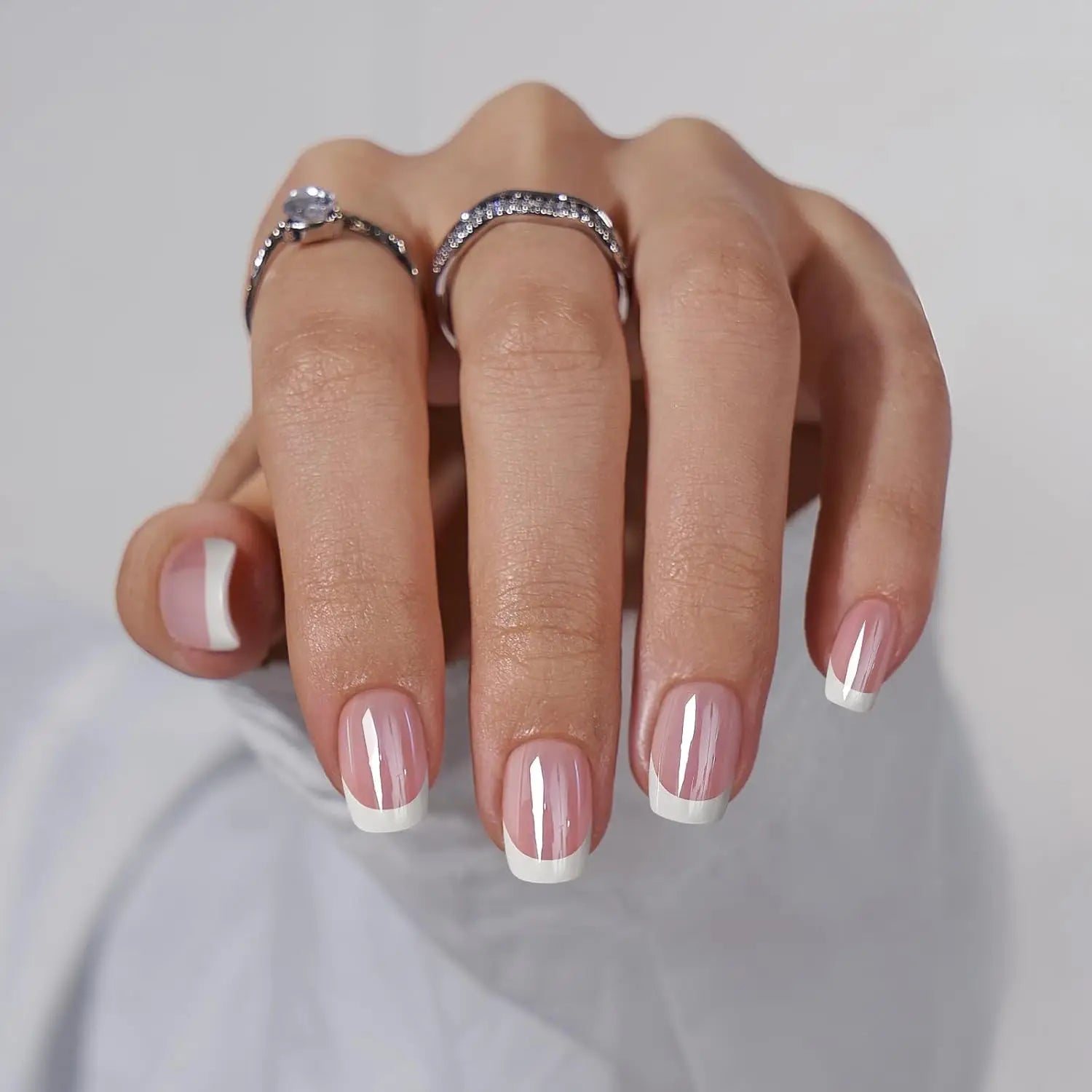 short square fake nails for women