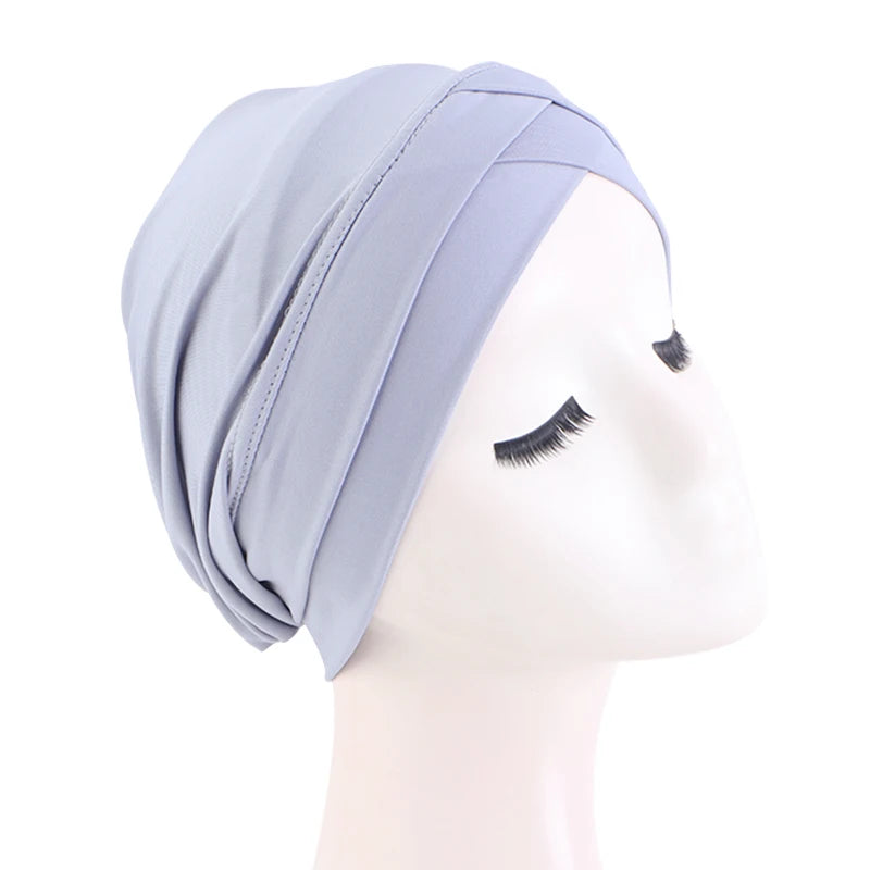 Women cross muslim hijab inner hat